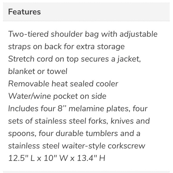 Picnic Time Frontier Utility Camping Glamping Cooler NWT Serves 4 Brand NEW Box - Picture 5 of 6